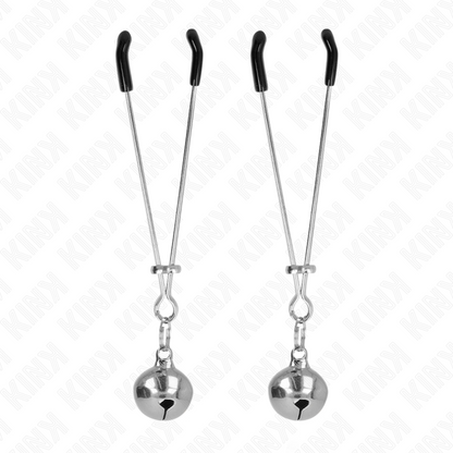 KINK - CLIPS FINOS PARA TELÉFONO CAMPANA PLATEADA 7 CM