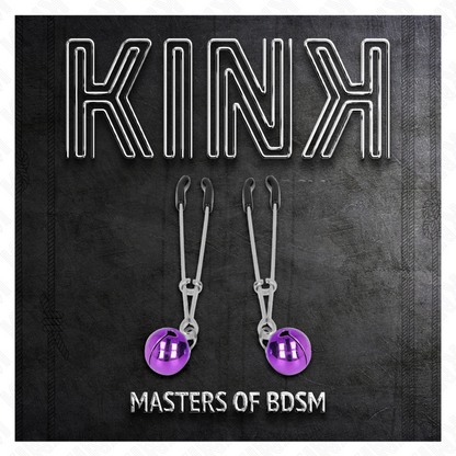 KINK - ABRAZADERAS FINAS PARA TELÉFONOS BELL DE 7 CM, COLOR MORADO