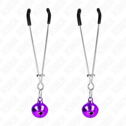 KINK - ABRAZADERAS FINAS PARA TELÉFONOS BELL DE 7 CM, COLOR MORADO
