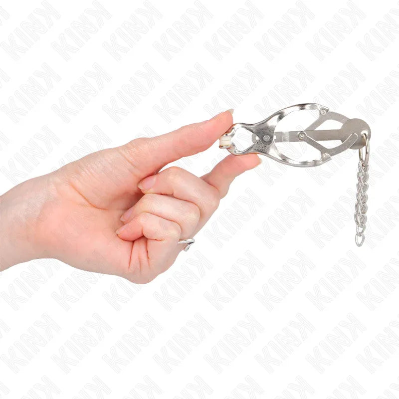 Kink – Pinces à Metelles Trèfle Japonais avec Petites Chaînes Argent