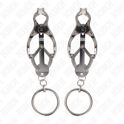 KINK - CLIPS PARA TELÉFONO DE PLATA CON ANILLA TÓRICA DE TRÉBOL JAPONÉS