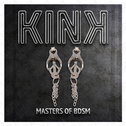KINK - CLIPS DE METAL DE TRÉBOL JAPONÉS CON PEQUEÑAS CADENAS DE PLATA