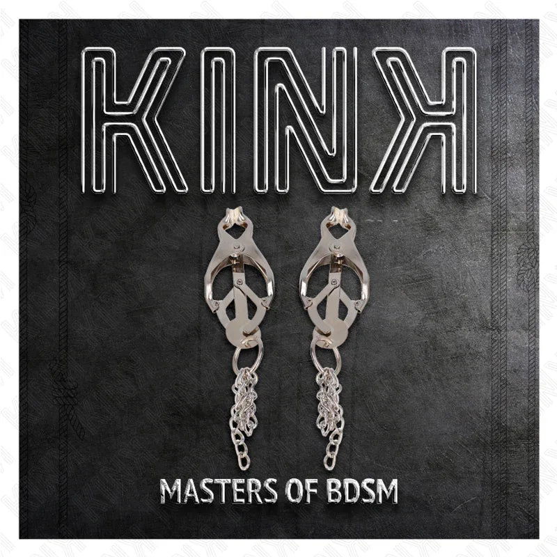 Kink – Pinces à Metelles Trèfle Japonais avec Petites Chaînes Argent
