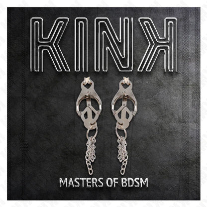 Kink – Pinces à Metelles Trèfle Japonais avec Petites Chaînes Argent