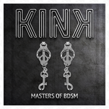 KINK - ABRAZADERAS DE METAL DE TRÉBOL JAPONESAS CON GANCHOS DE PLATA