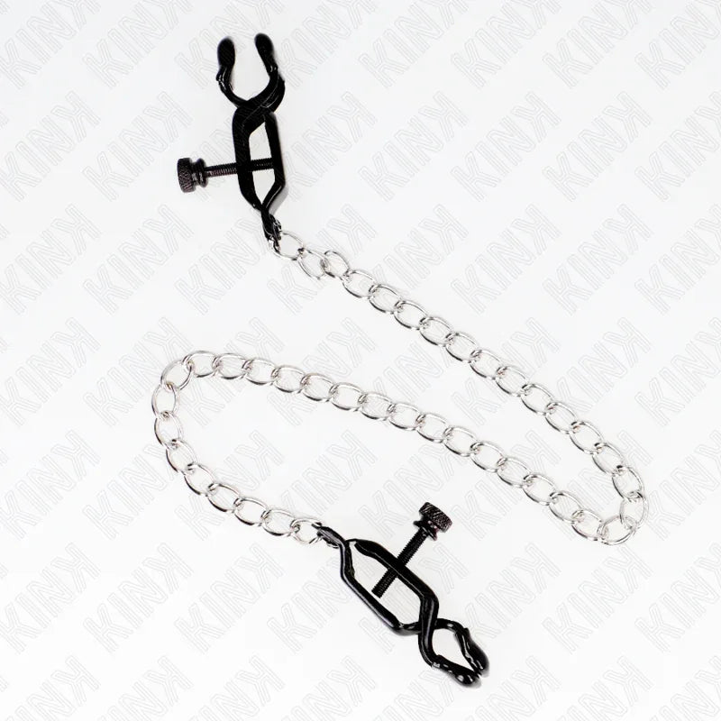 Kink – Pinces à Tamelon Chaîne Plate Argent 30 cm