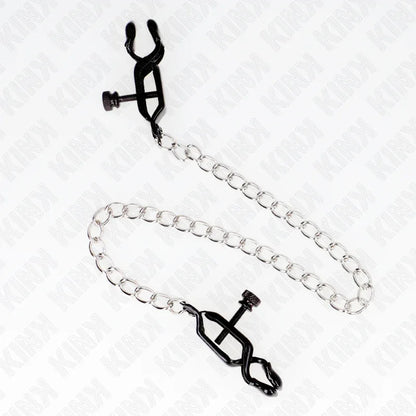 Kink – Pinces à Tamelon Chaîne Plate Argent 30 cm