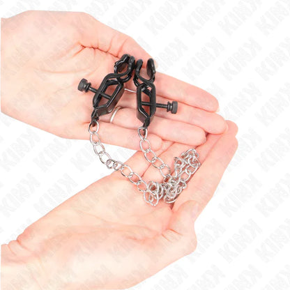 Kink – Pinces à Tamelon Chaîne Plate Argent 30 cm