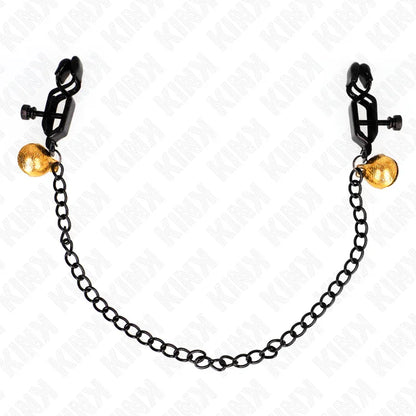 Kink – Pinces à Meton Chaîne Plate et Cloche Argent 30 cm
