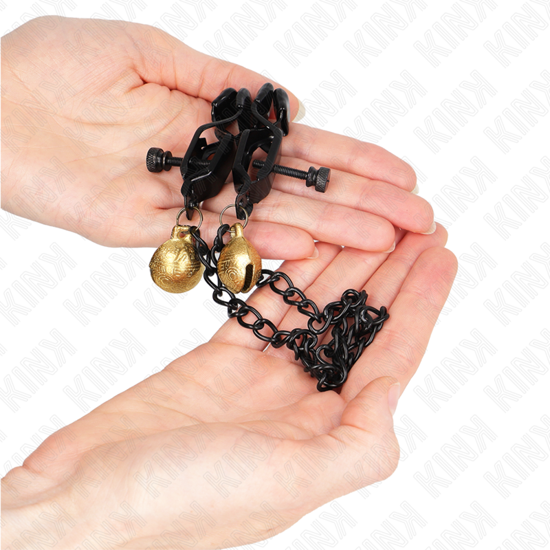 KINK - ABRAZADERAS METON CADENA PLANA Y CAMPANA PLATA 30 CM