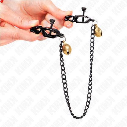 KINK - ABRAZADERAS METON CADENA PLANA Y CAMPANA PLATA 30 CM