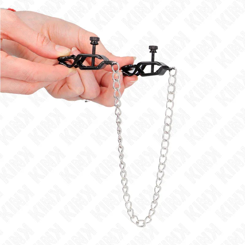 Kink – Pinces à Tamelon Chaîne Plate Argent 30 cm