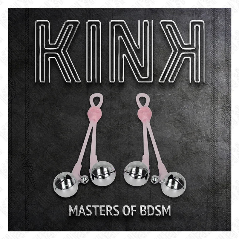 Kink – Pinces à Télépin Lumineuses Crâne avec Anneau Cloches Réglables Rose / Argent