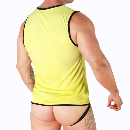 Macho – T Shirt Jaune l / XL