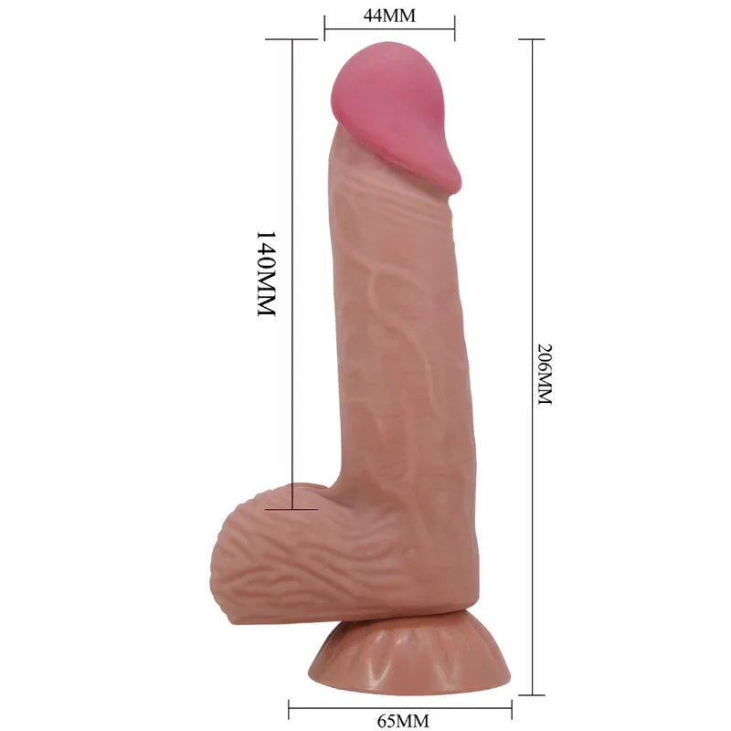 Pretty Love – Série Sliding Skin Gode Réaliste avec Ventouse Coulissante Peau Brun 20,6 cm