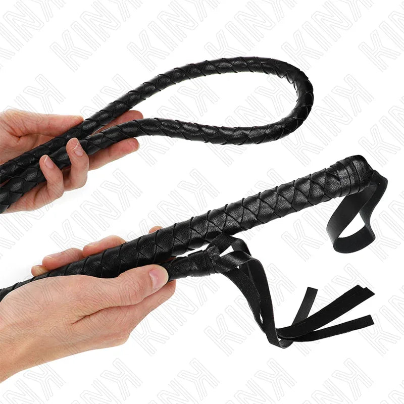 Kink – Fouet Long Serpent Noir 210 cm