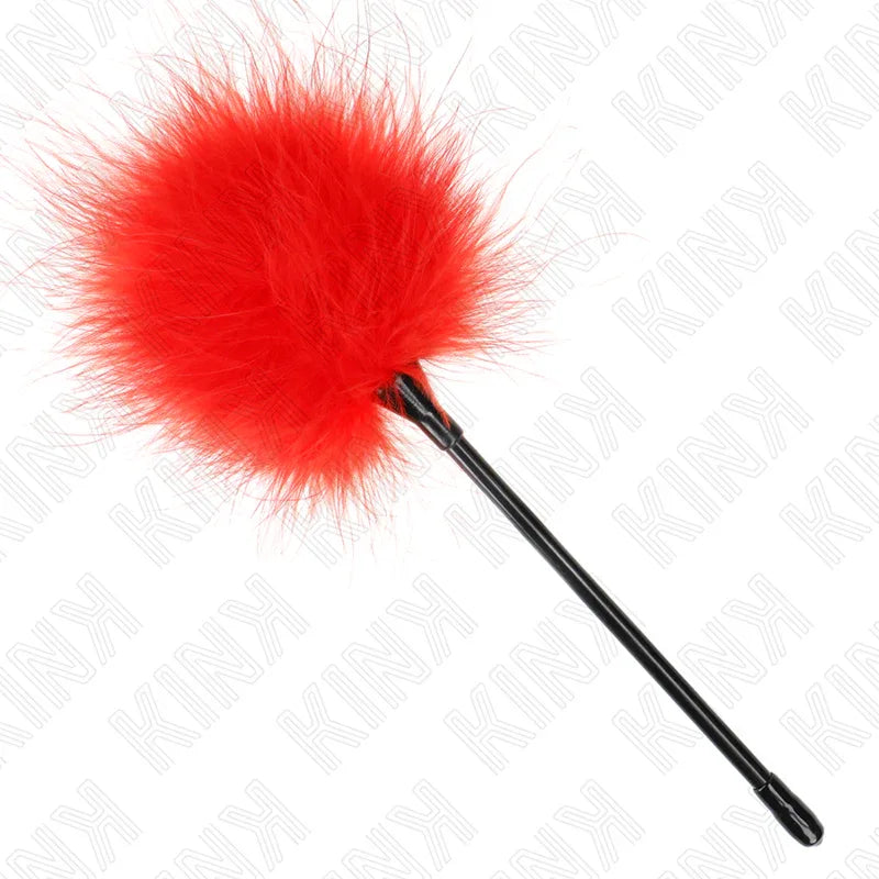 Kink – Plumes Tickle Rouges Utilisées pour le Kit Bondage 27 cm