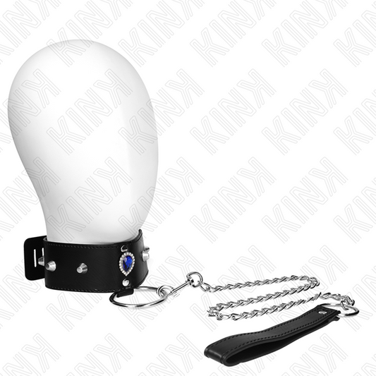 KINK - COLLAR DE 65 CM CON PULSERA DE DIAMANTES AZULES AJUSTABLE 36-43 CM X 5 CM