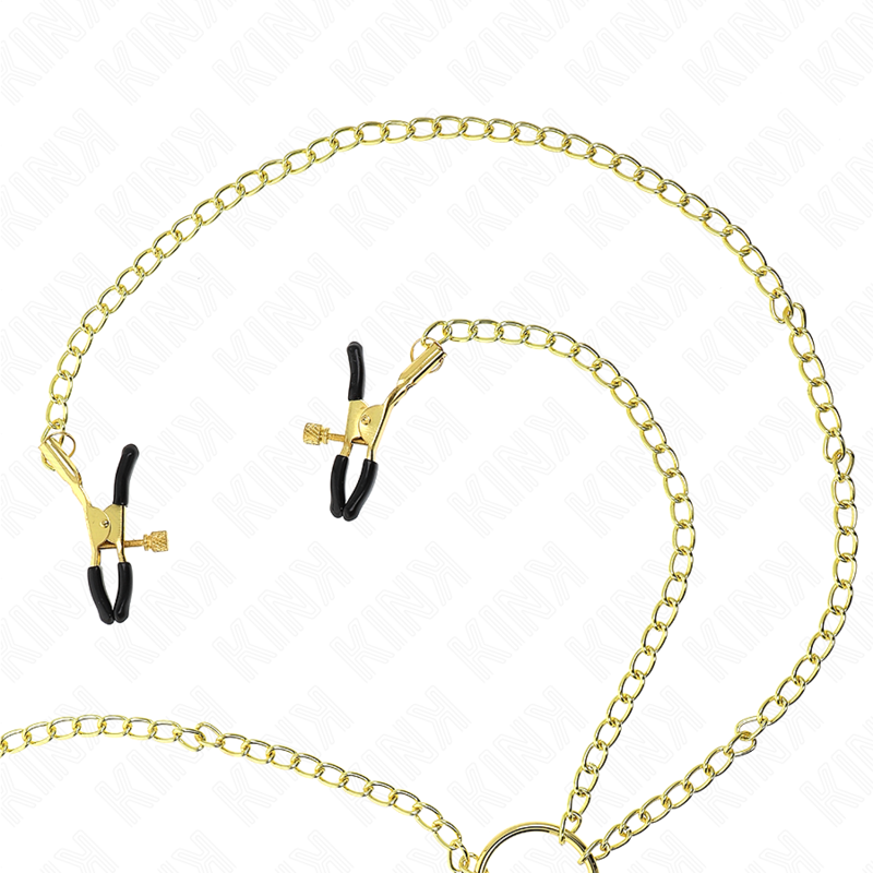KINK - 4 PINZAS AJUSTABLES DORADAS PARA TAMPONES Y CLÍTORIS