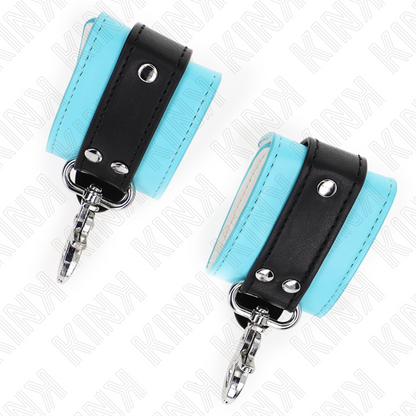KINK - APPUI-POIGNETS VERROUILLABLES PREMIUM NOIR / BLEU RÉGLABLE 21-28 CM