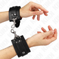 KINK - APPAREILS-POIGNETS VERROUILLABLE DUNGEON NOIR ADJUSTABLES 21-28 CM X 5.5 CM