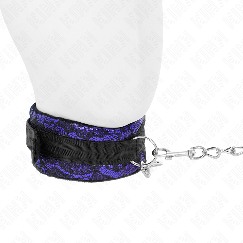 KINK - COLLIER COURT EN DENTELLE DE VELOURS AVEC CEINTURE 105 CM AVEC GARNITURE EN NYLON 44 X 5.5 CM