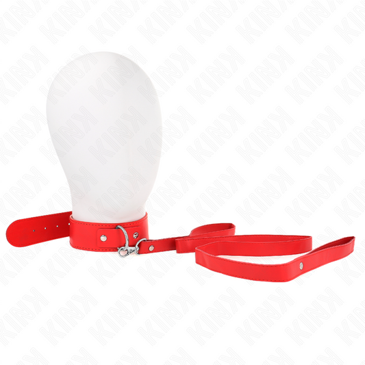 KINK - COLLAR CON CINTURÓN 116 CM PULSERA ROJA AJUSTABLE 32-50 CM X 8 CM