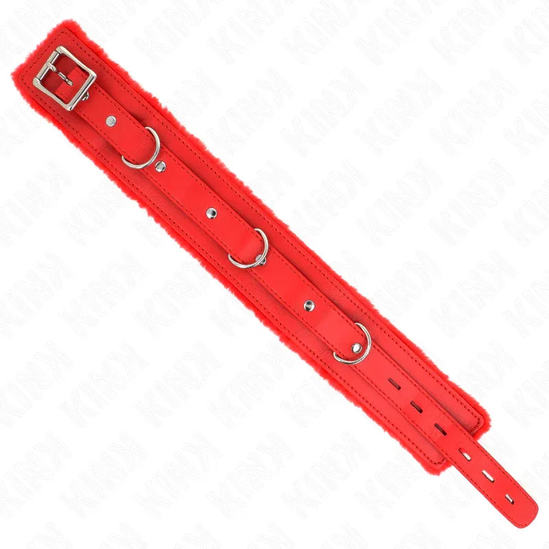 Kink – Collier avec Laisse 65 cm avec Restrictions Rouge 36 42 cm X 5,5 cm