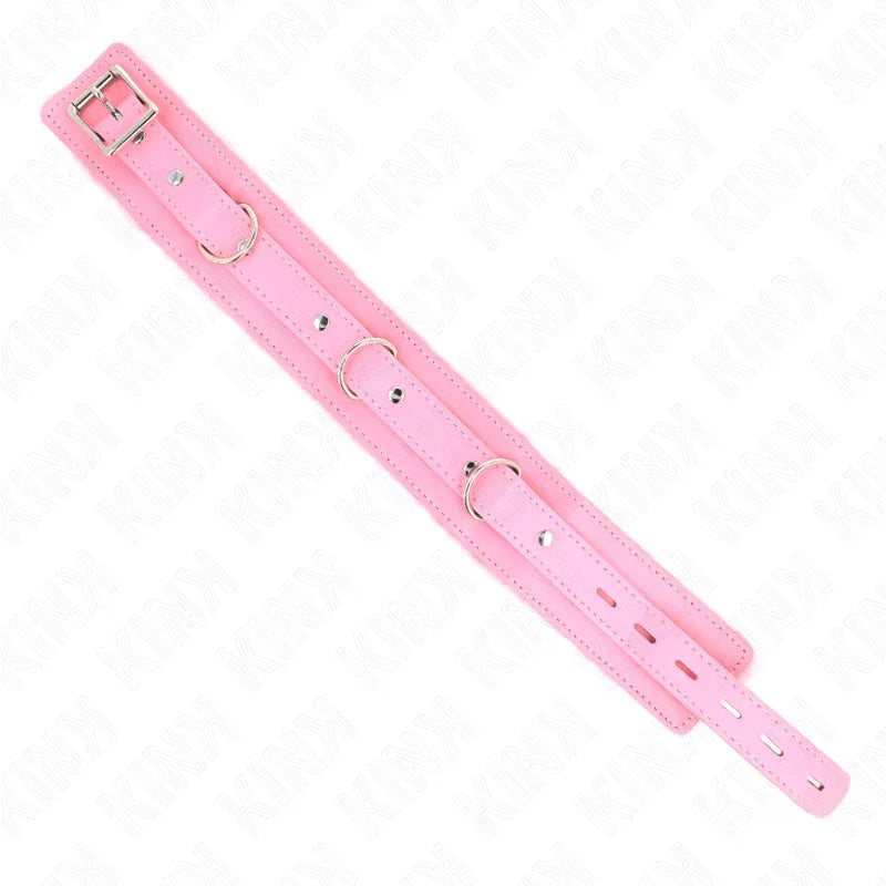 Kink – Collier avec Laisse 65 cm avec Restrictions Rose 36 42 cm X 5,5 cm