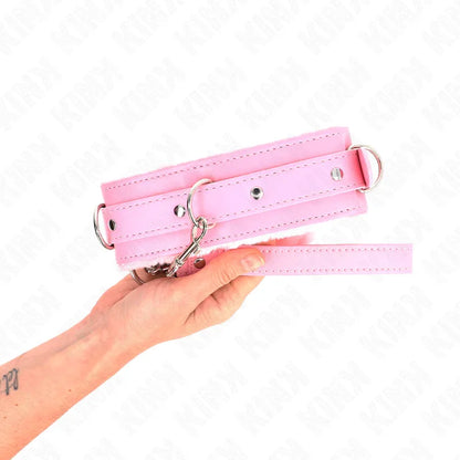 Kink – Collier avec Laisse 65 cm avec Restrictions Rose 36 42 cm X 5,5 cm