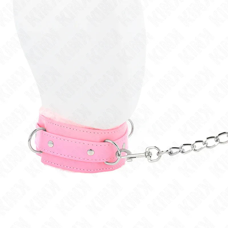 Kink – Collier avec Laisse 65 cm avec Restrictions Rose 36 42 cm X 5,5 cm