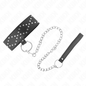 KINK - COLLAR DE 65 CM CON CORREA CON TACHUELAS PLATEADAS MODELO 3 AJUSTABLE 36-43 CM X 5 CM