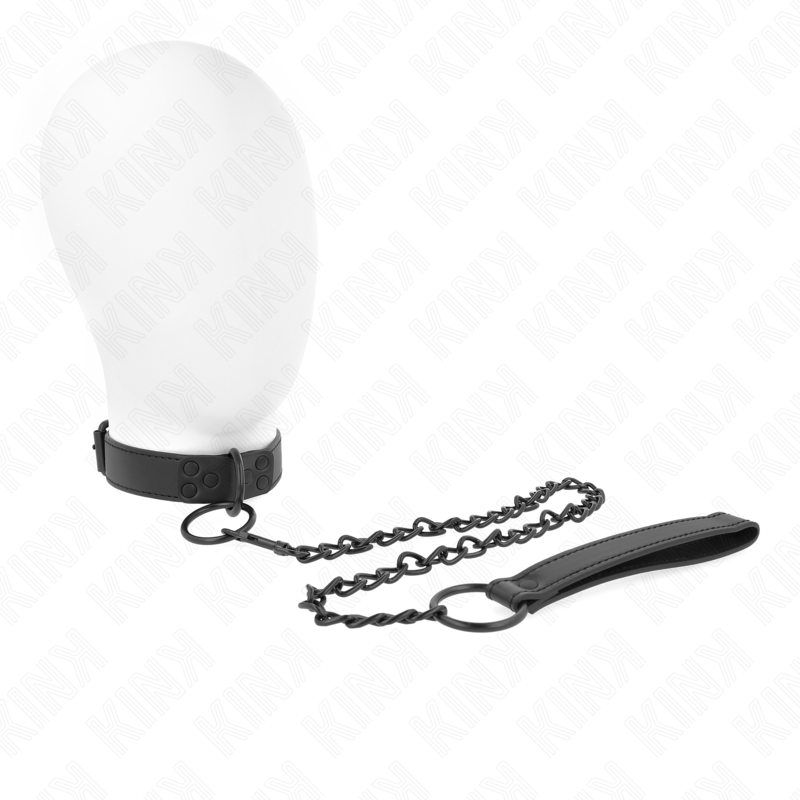 KINK - COLLAR OSCURO CON CORREA 65 CM AJUSTABLE 37-54 CM X 3 CM
