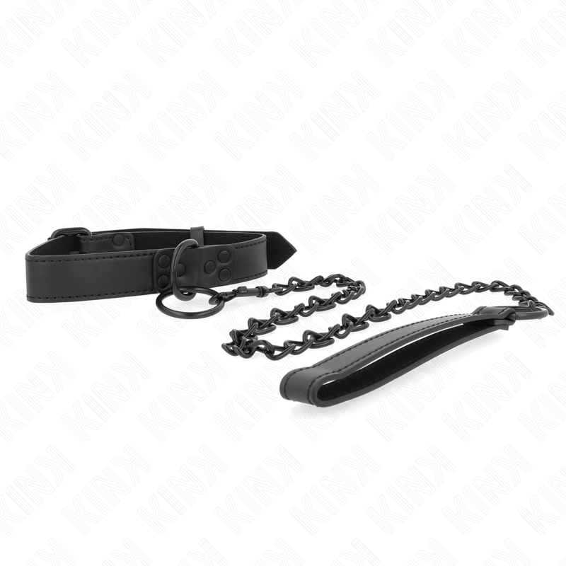 KINK - COLLAR OSCURO CON CORREA 65 CM AJUSTABLE 37-54 CM X 3 CM