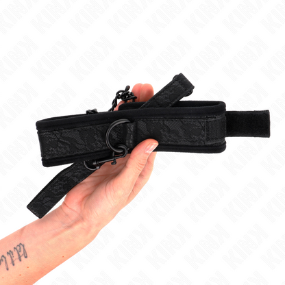 KINK - COLLIER MODÈLE BASIC AVEC LAISSE 77 CM MODÈLE 5 ADJUSTABLE 34-54 CM X 5 CM
