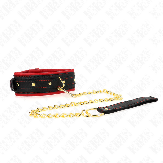 KINK - COLLIER AVEC LAISSE IN TISSU UNI ADJUSTABLE 33-48 CM X 5.7 CM