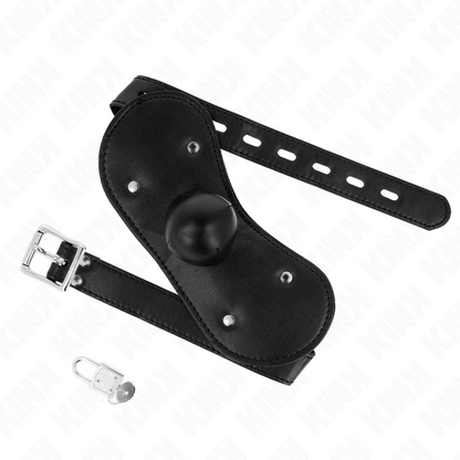 KINK - MORDAZA DE BOLA CON HEBILLAS PARA MÁSCARA Y CIERRE AJUSTABLE 42-60 CM