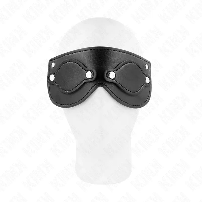 Kink – Masque en Cuirette avec Cache Yeux Détachables 22 X 9 cm