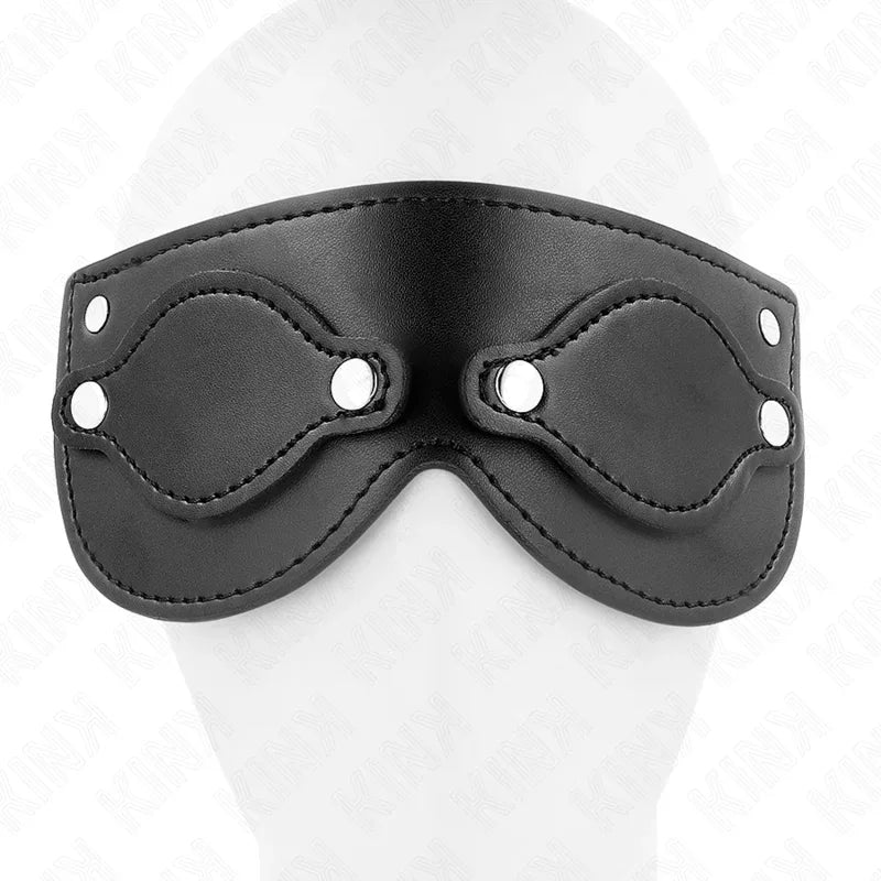 Kink – Masque en Cuirette avec Cache Yeux Détachables 22 X 9 cm