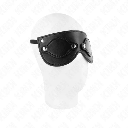 Kink – Masque en Cuirette avec Cache Yeux Détachables 22 X 9 cm