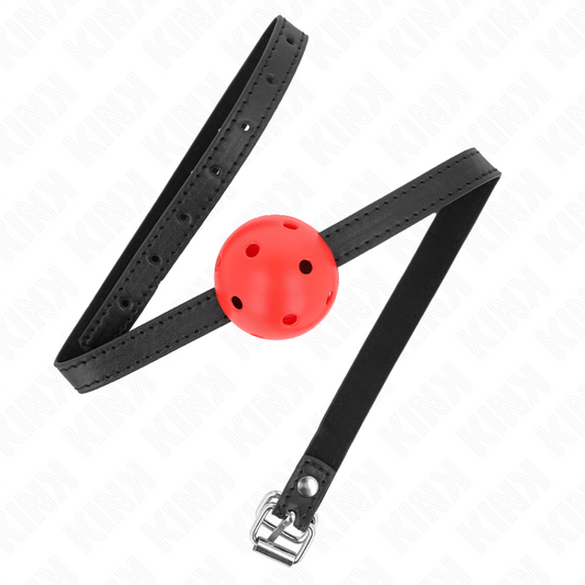 KINK - SIMPLICITY RED BREATHABLE BALL GAG 4.5 CM 62 x 1.5 CM