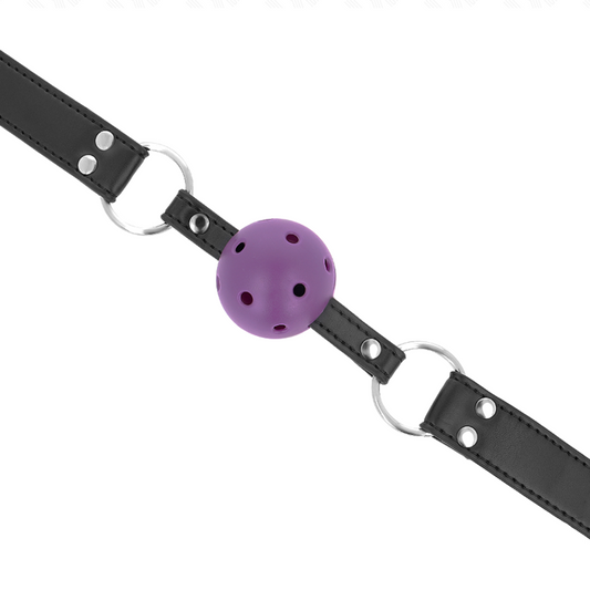 KINK - BOLSA DE PELOTAS TRANSPIRABLE DE 4 CM CON DOBLE REMACHE MORADA 62,5 x 2,5 CM AJUSTABLE 42-58 CM