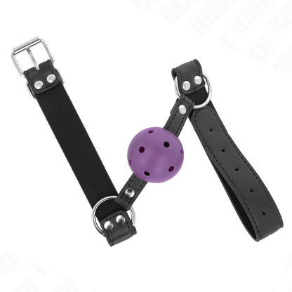 KINK - BOLSA DE PELOTAS TRANSPIRABLE DE 4 CM CON DOBLE REMACHE MORADA 62,5 x 2,5 CM AJUSTABLE 42-58 CM