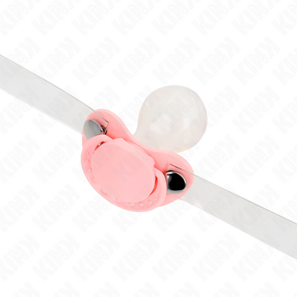 Gag en forme de sucette rose 5,5 x 4 cm ajustable 43-60 cm – Kink