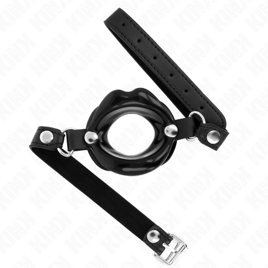 KINK - 8 CM LIP STICK WITH BLACK LEATHER STRAP 63 x 2 CM ADJUSTABLE 39-58 CM