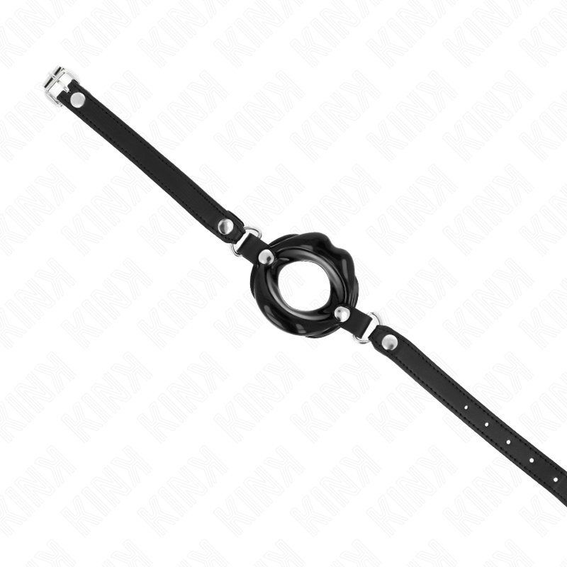 KINK - 8 CM LIP STICK WITH BLACK LEATHER STRAP 63 x 2 CM ADJUSTABLE 39-58 CM
