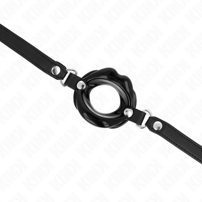 KINK - 8 CM LIP STICK WITH BLACK LEATHER STRAP 63 x 2 CM ADJUSTABLE 39-58 CM