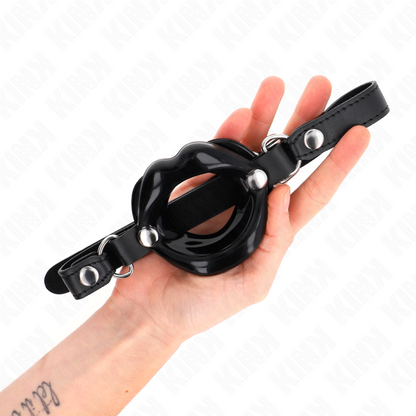 KINK - 8 CM LIP STICK WITH BLACK LEATHER STRAP 63 x 2 CM ADJUSTABLE 39-58 CM