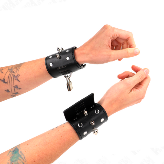 KINK - MUÑEQUERAS PUNK CON PINCHOS 25 X 6 CM