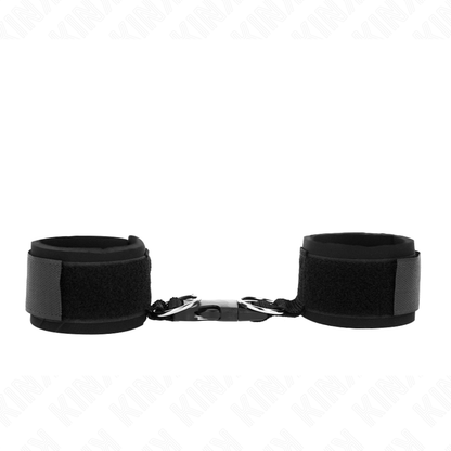 KINK - Muñequera ajustable de neopreno negro con cierres y hebillas de 22 a 34 cm